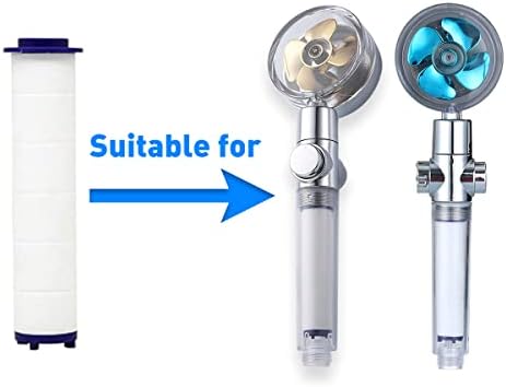 CWPW Handheld Turbo Fan hydro jet High Pressure vortex Shower Head Filter set of 12 - Image 2