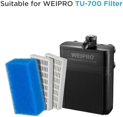 Replacement Cartridge for Aquarium UV Filter TU-700 with Aquarium Filter Foam, Active Carbon and Ceramic Ring(TU700-S) - Image 4