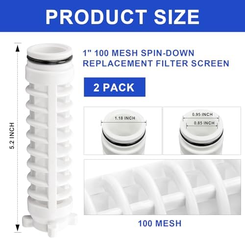 1" 100 Mesh Spin-Down Replacement Filter Screen for Rusco Sediment Filter - Image 2