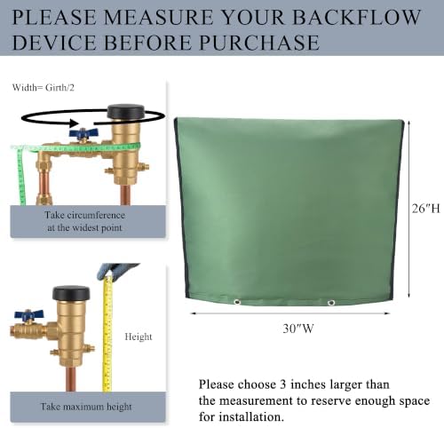 30"Wx26"H Backflow Preventer Insulation Cover, Sprinkler Covers for Outside - Image 2
