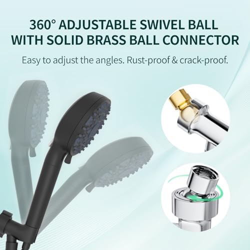 Filtered Shower Head with Handheld, 7 Spray Settings, Matte Black - Image 6