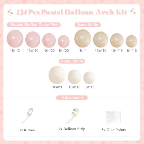 Dusty Pink Balloon Arch Garland Kit for Bridal Shower Birthday Decorations - Image 6