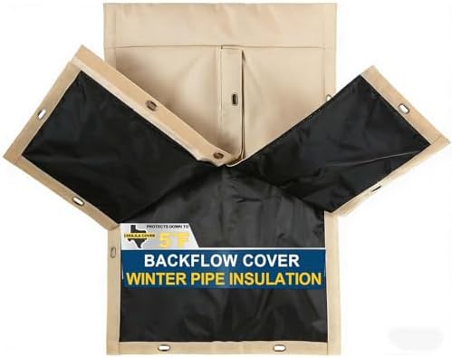 Insulated Backflow Preventer Cover, 24W x 36H in, Khaki by CholilaCover