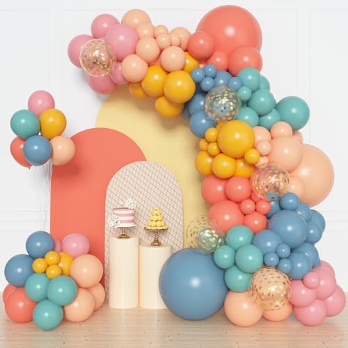 Amandir 153pcs Boho Rainbow Balloon Arch Garland Kit Different Sizes by Amandir