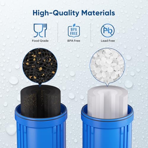PUREPLUS 10"x4.5" Whole House Water Filter, Sediment & KDF, 5 Micron - Image 5