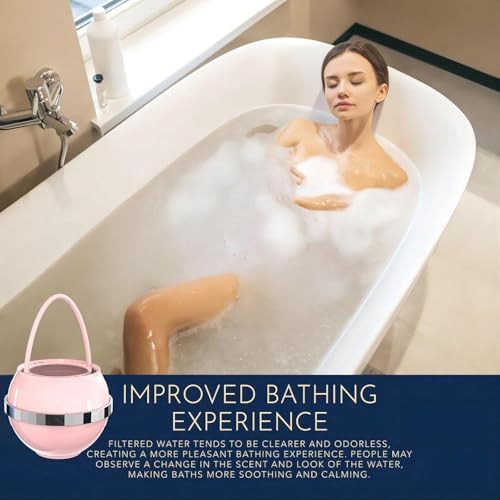 Bath Filter for Tub - Kinder Water Filter for Bathtub, Hard Water Softener to Remove Lead,Chlorine and Fluoride, Improve Skin, Hair and Nails Condition,Pink - Image 2