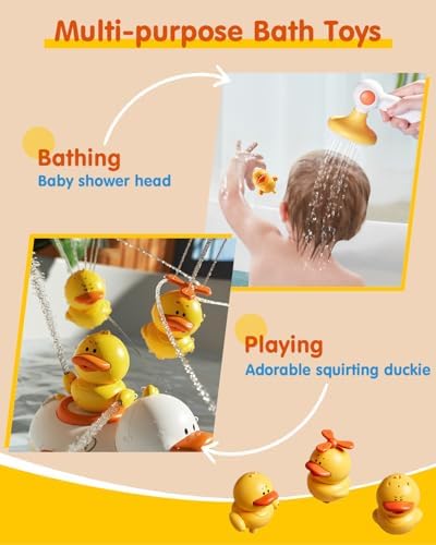 Duckie Baby Bath Shower Head, Toddler Bath Toys for Kids Ages 1-3 - Image 3