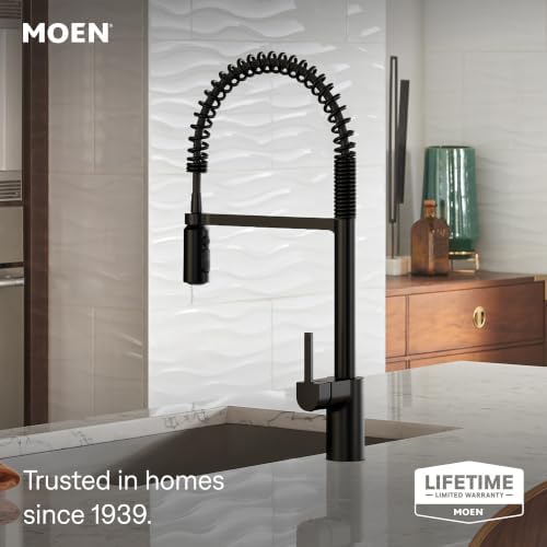 Moen Align Spring Touchless Kitchen Faucet, Matte Black, 5923EWBL - Image 2