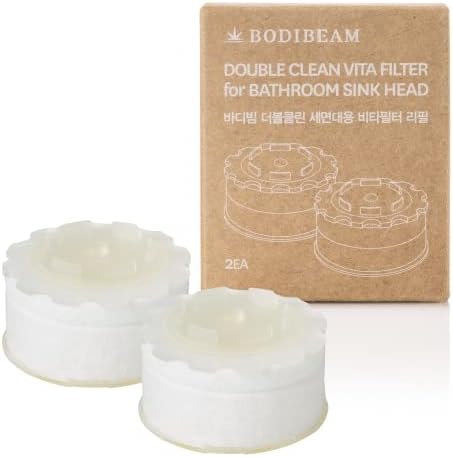 Vitamin C Bathroom Sink Faucet Filter Replacement, 2 Pack by bodibeam