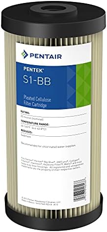Pentair Pentek S1-BB Big Blue Sediment Water Filter, 10-Inch, Whole House Heavy Duty Pleated Cellulose Filter Cartridge, 10” x 4.5”, 20 Micron by PENTAIRPENTEK