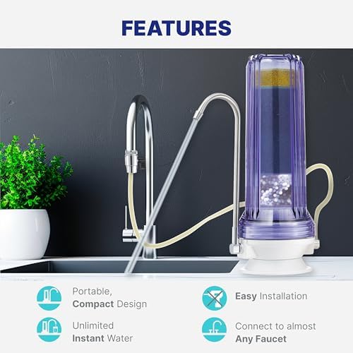 NU Aqua Countertop Water Filter System - 8 Stage Alkaline w/Chrome Faucet - Image 3