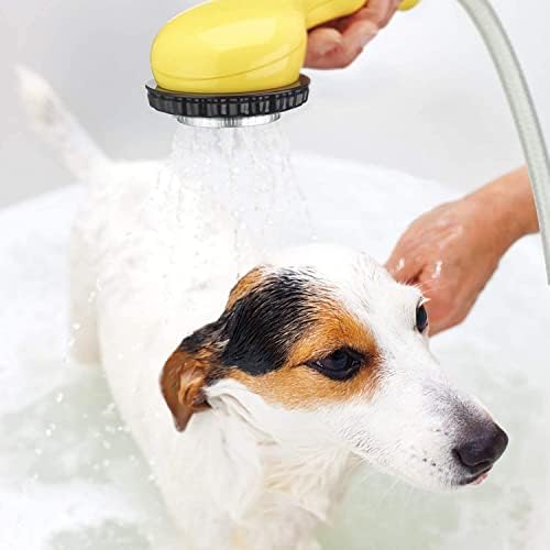 CONAIRPRO Dog & Cat Deluxe Indoor/Outdoor Pet Washer, Dog Shower Attachment with Dual Connectors to Easily Attach, Soft Rubber Massage Fingers, Dual Spray Modes - Image 5