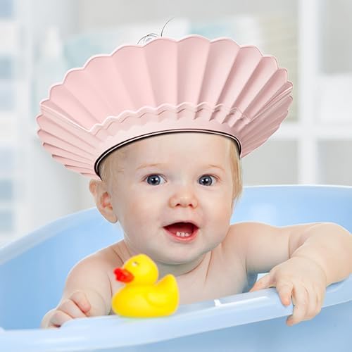 Safe Shampoo Shower Bathing Protection Bath Cap Soft Adjustable Visor Hat for Toddler, Baby, Kids, Children … (Haze Blue) - Image 5