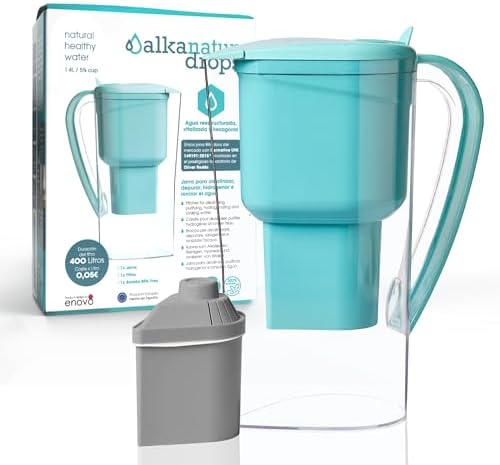 Alkanatur Alkaline Hydrogen Water Filter Pitcher, Adds Magnesium 18mg/L by Alkanatur