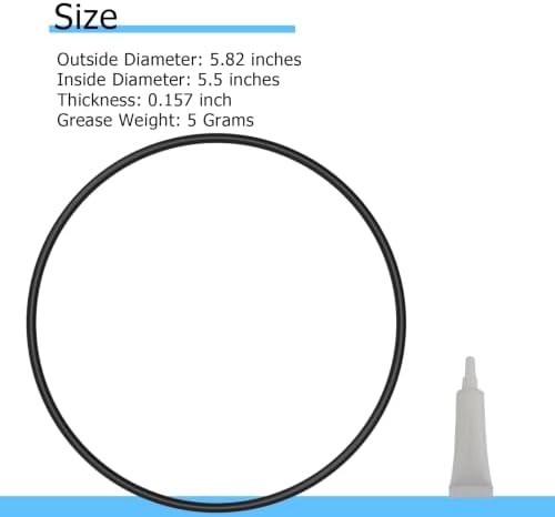 WS03X10054 HHRING Water Filter O-Ring Compatible with GE Whole House Water Filter Replacement Gasket with 5 Gram Grease, GXWH40L GXWH35F Filter Housing O-Rings, 3 Pack - Image 3
