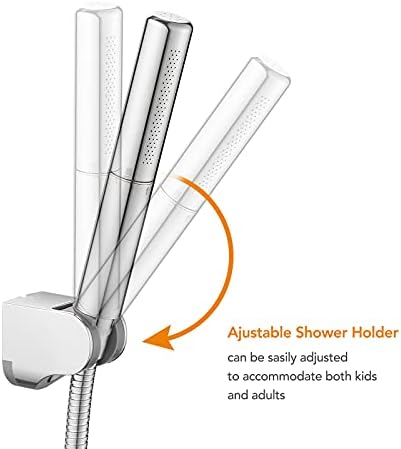 BESy Handheld Shower Head Sprayer Shower Wand Hand Shower Showerhead Chrome - Image 4