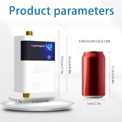 110V Tankless Water Heater 3000W, Instant Under Sink Hot Water Heater with Flow-Controlled Temperature (Lower Flow = Higher Heat), Perfect for Kitchen Sink & RV - Image 5