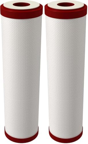 AQUATICLIFE Carbon Plus 10” Carbon Block Water Filter Chlorine Chloramine Reduction Cartridge for Reverse Osmosis Deionization Water Filtration System Units 10x2.5 Water Filters (Pack of 2) by AQUATICLIFE