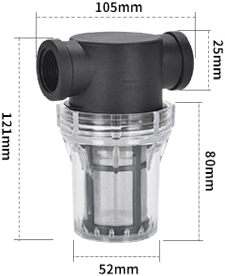 2 Pcs Water Filter, Twist-On Pipe Strainer, Nylon PA66 cover, PC bowl with 40 and 100 Mesh 304 Stainless Screen (3/4'' female) - Image 5