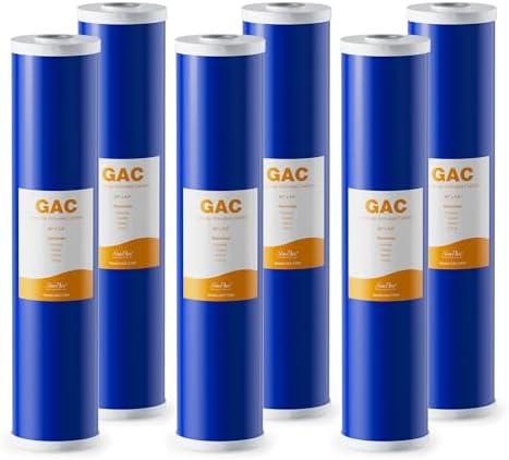 SimPure 5 Micron 20" x 4.5" GAC Granular Carbon Whole House Water Filter by SimPure_Water