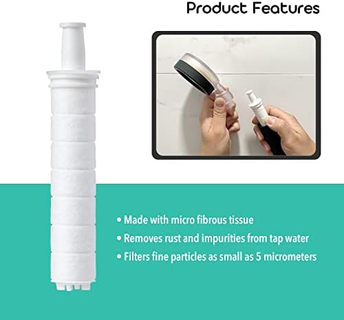 Sediment Filter for Barumi Pluo Showerhead | 3-Pack, Removes Rust and Impurities from Tap Water, Filters Fine Particles, Promotes Healthy Skin and Hair, Easy Installation - Image 2
