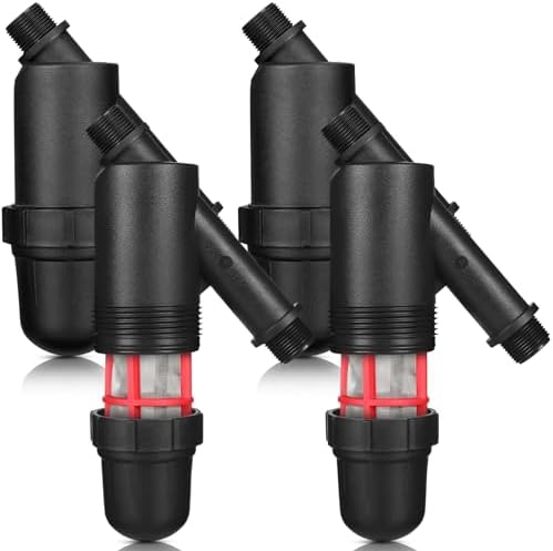 Glooglitter 4 Pcs Inline Y Filter Drip Irrigation, 3/4" MPT Mesh Screen by Glooglitter