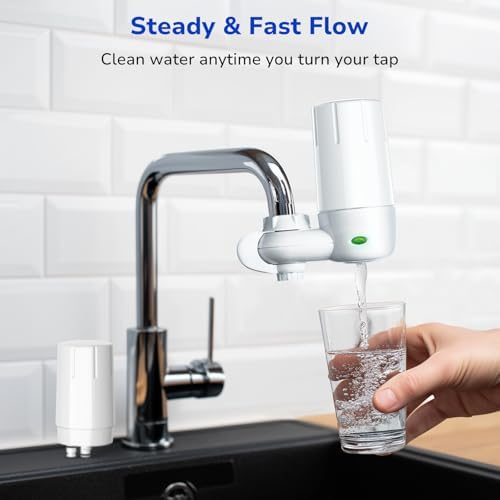 Fil-Fresh Faucet Water Filter for Brita® Filter Replacement, White, 2 Pack - Image 6