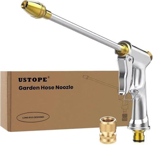 Garden Hose Nozzle, High Pressure Water Hose Nozzle Sprayer Head,fits 3/4” Garden Hose Thread,for Lawn & Garden,Washing Cars,Watering Garden,Cleaning,Showering Dogs&Pets by Unknown