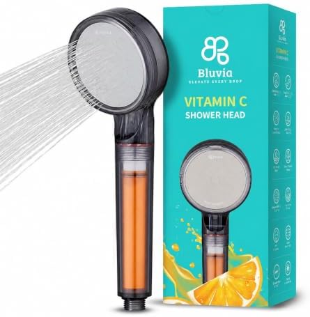 Bluvia Vitamin C Filtered Shower Head | High Pressure Handheld Showerhead by Unknown