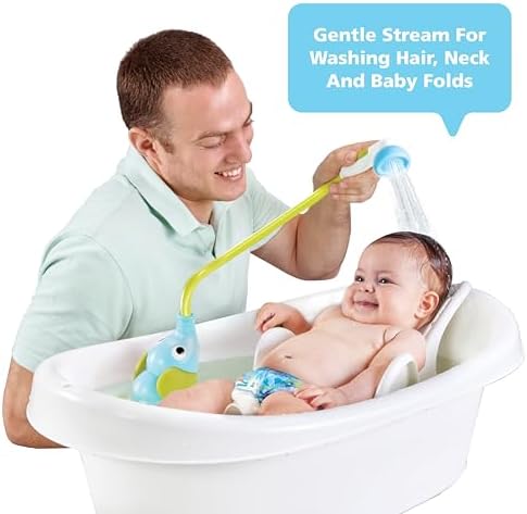 Yookidoo Baby Bath Shower Head - Elephant Water Pump and Trunk Spout Rinser - for Newborn Babies in Tub Or Sink - Image 2