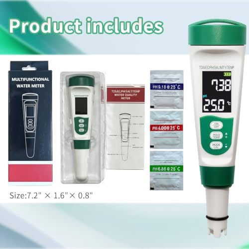 5-in-1 Water Quality Tester, Multiparameter Meter Pool & Aquarium - Image 7