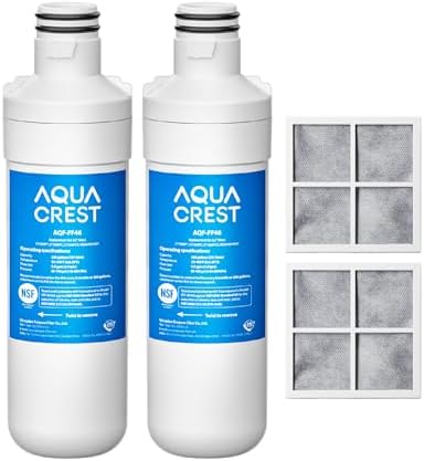 AQUA CREST LT1000PC Refrigerator Water Filter and Air Filter, 2 Combo by AQUACREST