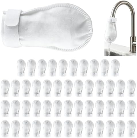 High Density Faucet Filter, Splash Proof Cotton Pouch Kit, 50 Pack Tap Cartridge with Sediment Barrier, Fine Fiber Mesh Purifier, for Kitchen Bathroom Faucet, Tap Water Purification Accessory by Unknown