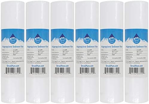 6-Pack Replacement for Aqua Pure AP101T Polypropylene Sediment Filter by Denali+Pure