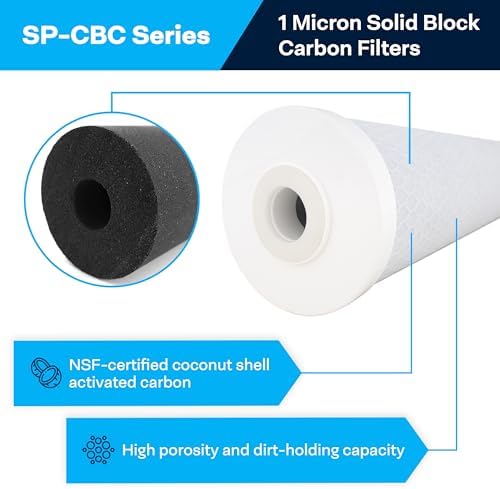 SpiroPure SP-CBC-20BB 20x4.5 NSF Carbon Block Water Filter CB-45-2001 (4PK) - Image 2