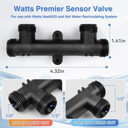 Watts Premier Replacement Sensor Valve for 500800 500805 Recirc Pump - Image 3