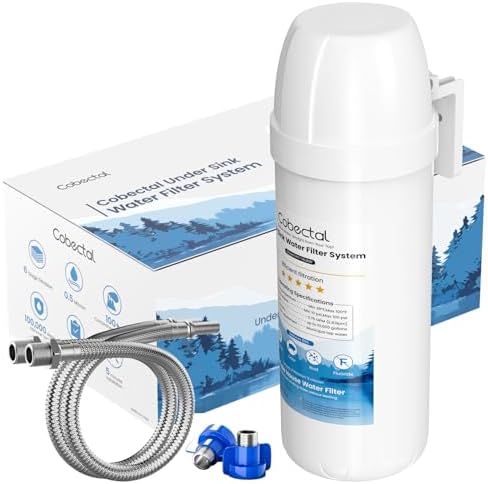 Cobectal Under Sink Water Filter System, Reduces Chlorine, PFAS, PFOA/PFOS, Bad Taste & Odor, 10000 Gallons, Under Sink Water Filter Direct Connect to Kitchen Faucet, 1 Year by cobectalsupplier