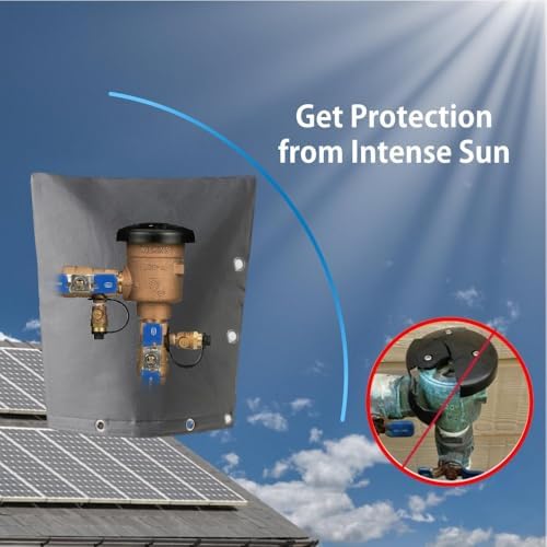 King Mills 5 Layer Sprinkler Covers for Outside, L-Shaped Opening Back Flow Covers for Winter Freeze and Intense Sun Protection. Outdoor Pipe Insulation Cover.[Granite Color] 16x18in - Image 3