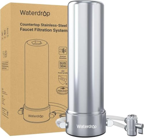Waterdrop CTF-02 Water Filter for Sink Faucet, 5-Stage Stainless Steel by Waterdrop