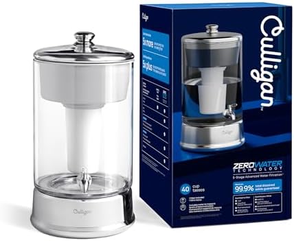 Culligan with ZeroWater Technology 40-Cup Glass Water Filter Dispenser – Includes 5-Stage Advanced Water Filter, Certified to Reduce Lead, Total PFAS (Forever Chemicals), Fluoride, and Chlorine - Image 2