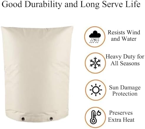 Industrial 600D Winter Sprinkler Valve Cover, Upgraded Backflow Preventer Aluminum Foil Insulation Sleeve for Outside Well Pump Freeze Protection (Dark Grey) - Image 5