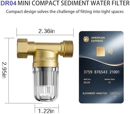 Reusable Brass Washing Machine Water Filter, 50 Micron Washer Water Filter, for Washer, Shower, Faucet, RV, Travel, External Filtration Rust, Anti Scale Portable Sediment Filter - Image 3