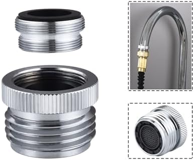 Faucet Adapter with Aerator, Sink Faucet to Garden Hose Adapter, Chrome by walkinginrain
