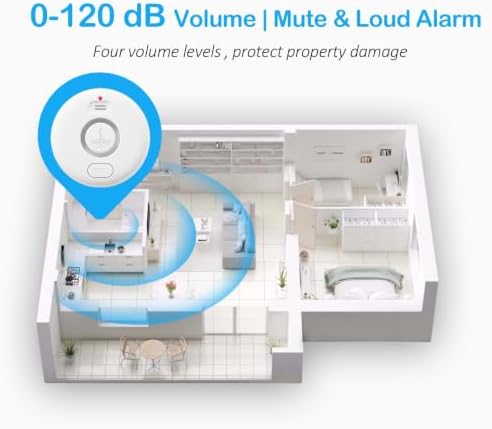 RUIKORING 5 Pack Water Leak Alarm Detector, 0-120dB Adjustable, IP67 - Image 3