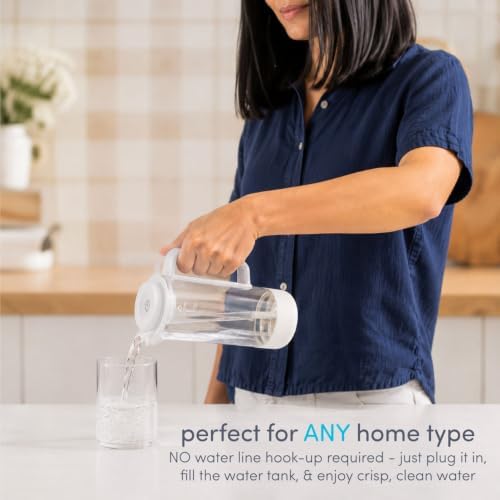 Avalon Countertop Reverse Osmosis Water Dispenser with Pitcher, 4 Stage Filtration, Digital Display, TDS Level, Filter Indicator, Self Cleaning, White - Image 4