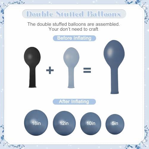 Navy Blue Balloon Arch Kit for Blueberry Baby Shower Birthday Decorations - Image 3