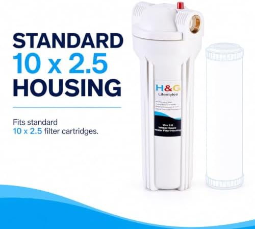 H&G Lifestyles Garden Hose Water Filter Housing 10" x 2.5" - Image 3