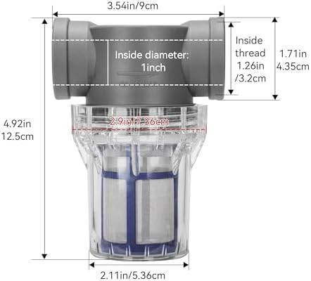 1'' Female NPT in-Line Strainer - Garden Hose Filter for High Pressure Washer, Sediment Filter with 100 Mesh Stainless Steel Screen (1'' 100 Mesh) - Image 2
