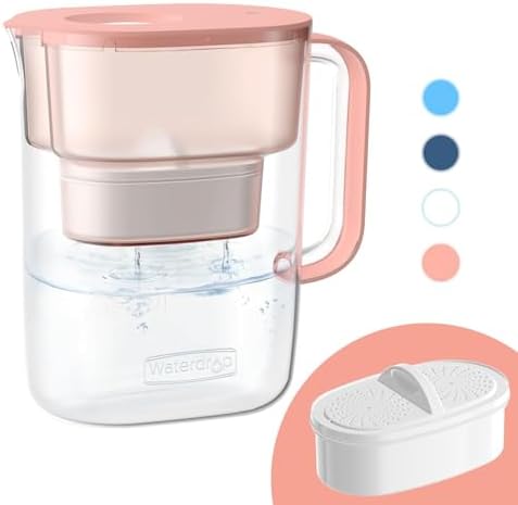 Waterdrop PT-07R Water Filter Pitcher, 10-Cup, NSF Certified, Pink by Waterdrop