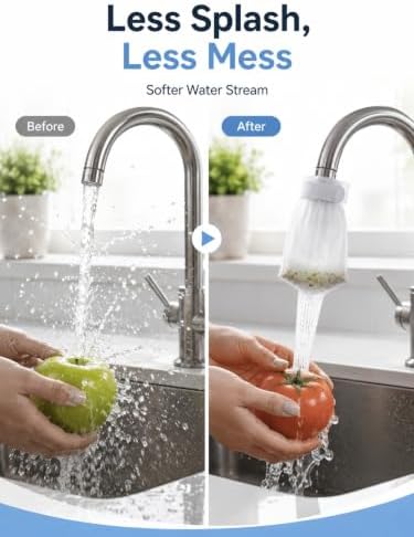 300PCS Faucet Filter Bags with 30 Reusable Hook-and-Loop Straps, Fine Mesh Universal Sink Faucet Filter Sleeves for Rust, Sand, Sediment & Splash Reduction, Kitchen Bathroom Use - Image 5